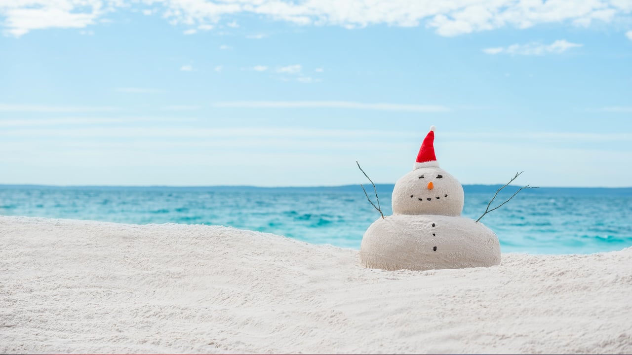 Australian Christmas sandman on a white sand beach (© fogaas/iStock/Getty Images Plus)