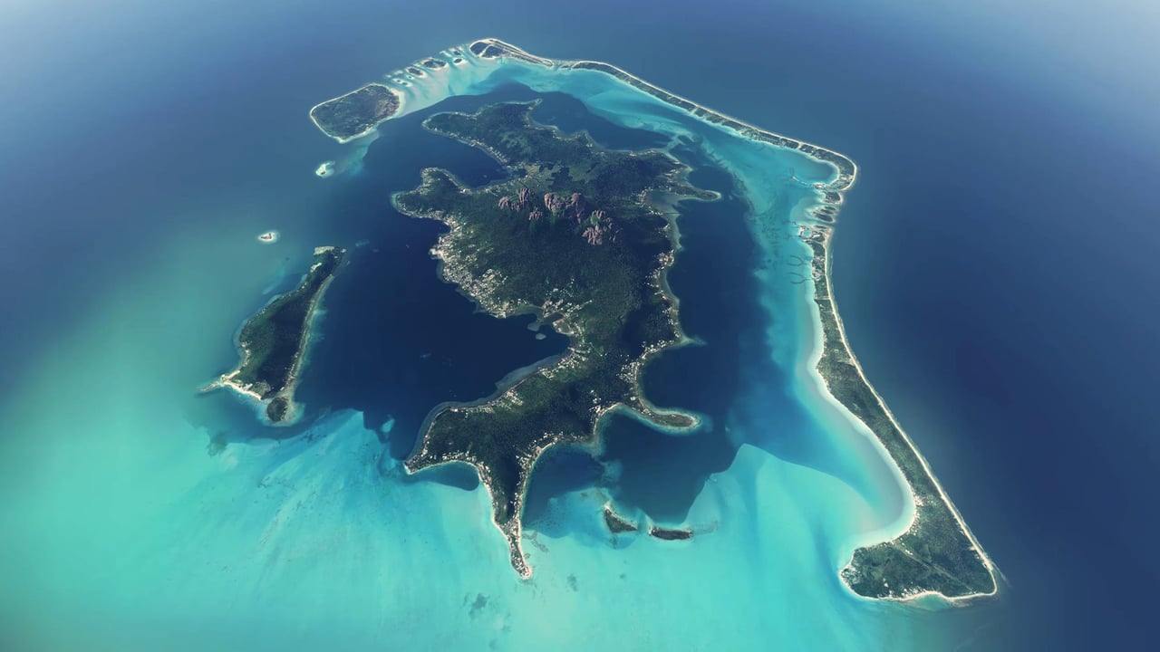 Aerial view of Bora Bora in French Polynesia (© GLF Media/Shutterstock)
