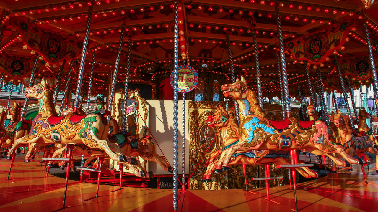A merry-go-round in Brighton, England (© Alisia Luther/Shutterstock)