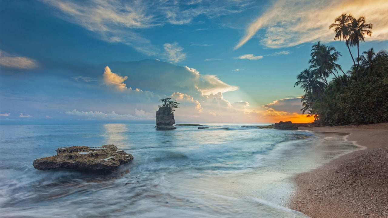 The shoreline of Gandoca-Manzanillo Wildlife Refuge, in Costa Rica (© Greg Basco/Minden Pictures)