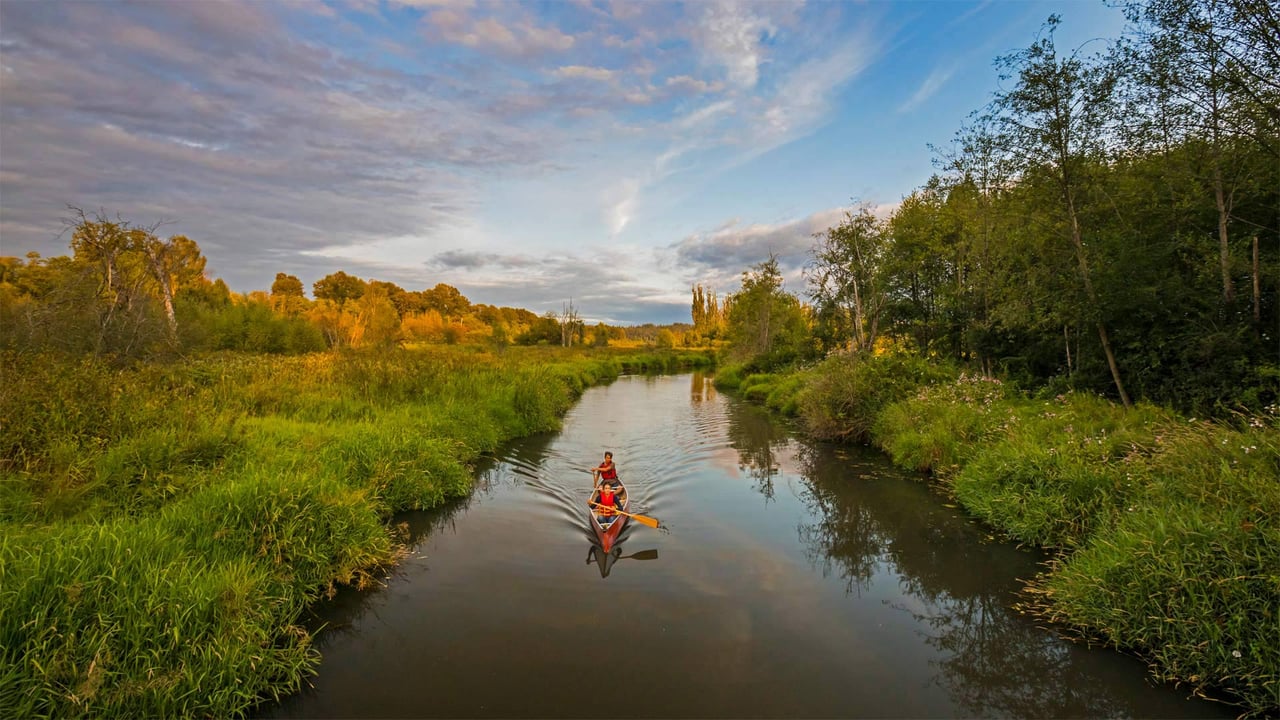 For Canada Day, canoeists in Burnaby, British Columbia, Canada (© Christopher Kimmel/Aurora Photos)