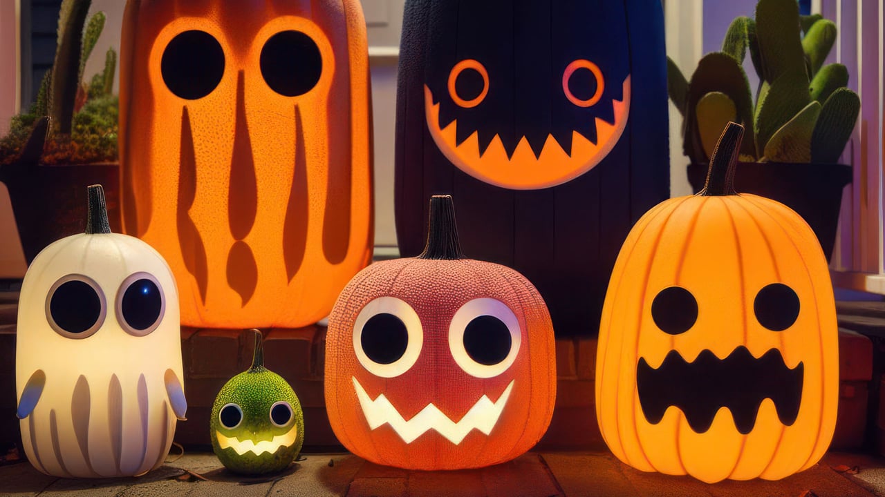 ハロウィンのシンボルであるジャック・オー・ランタン (© Bing Image Creator)