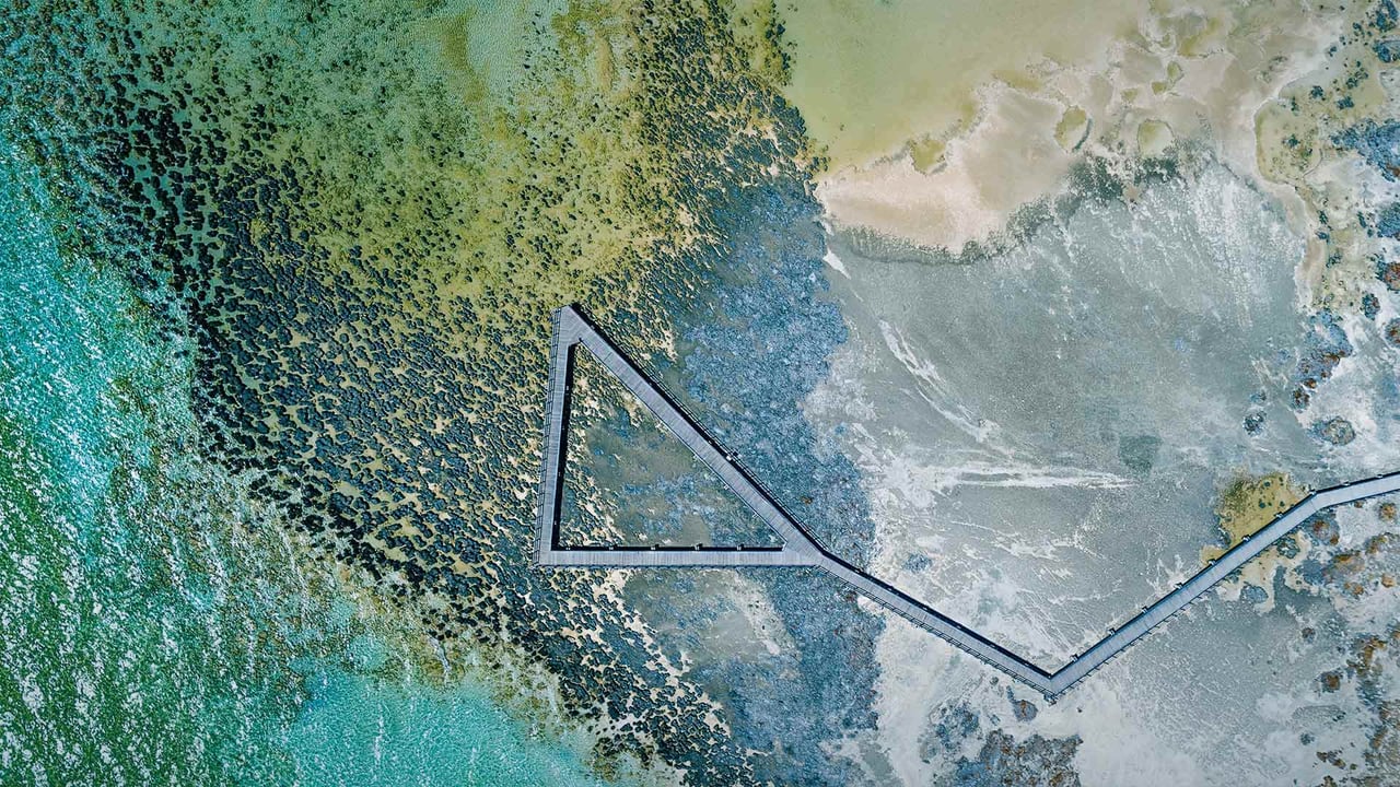 Hamelin Pool Marine Nature Reserve in Australia (© Abstract Aerial Art/Getty Images)