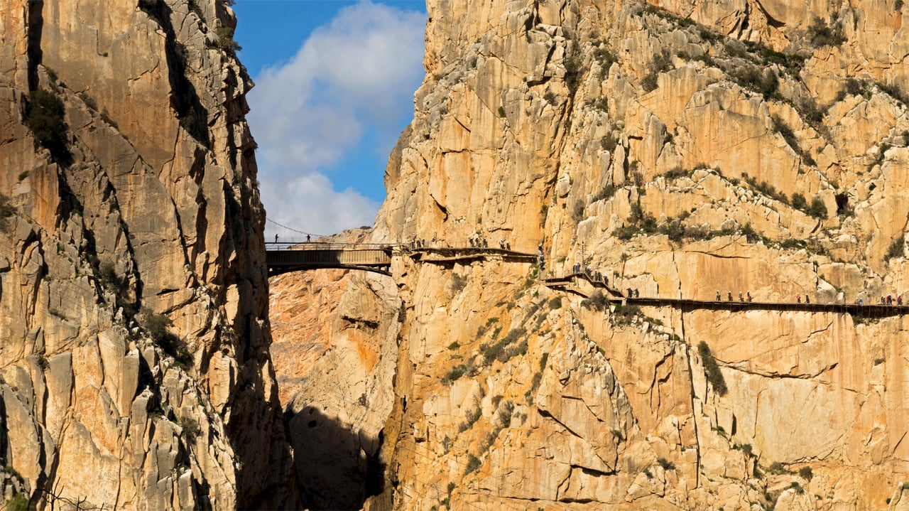 Visitors on El Caminito del Rey in the province of Málaga, Spain (© Ken Welsh/Alamy)