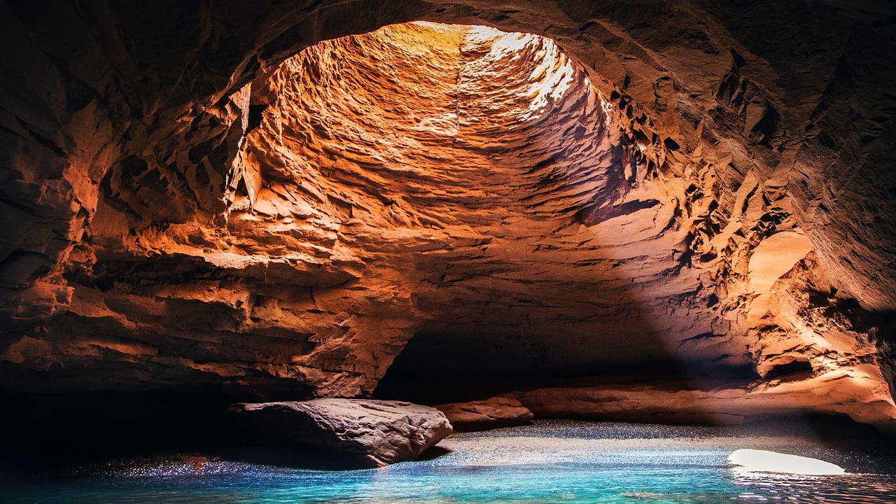 Cave interior at Magdalen Islands, Quebec, Canada (© Virginie Fréchette/Getty Images)