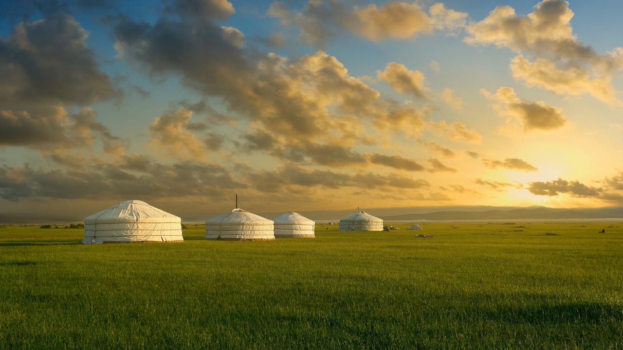 Yurts in the grassland of Mongolia (© Michel Arnault/Shutterstock)