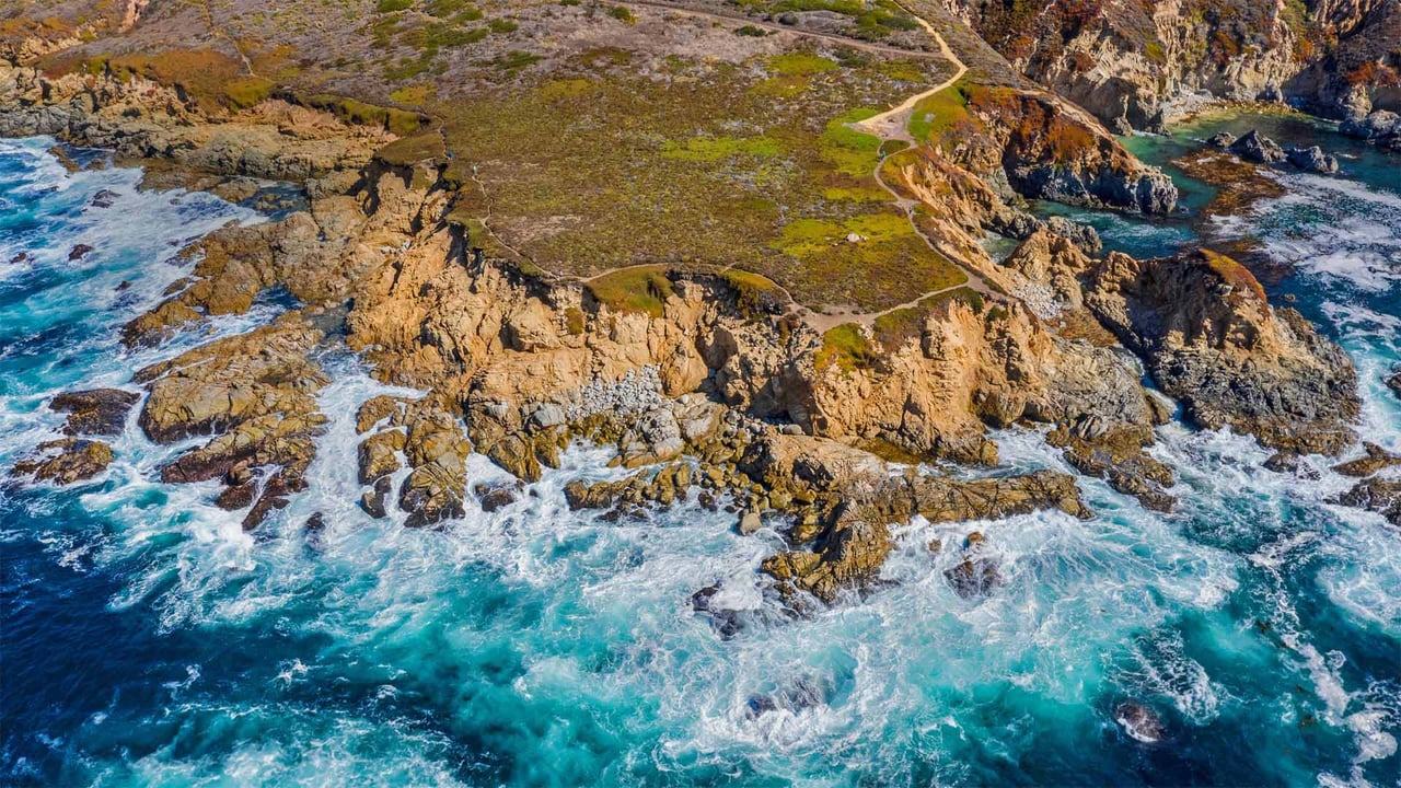 Aerial view of the Big Sur coastline near Monterey, California (© Blue Planet Archive/Alamy)