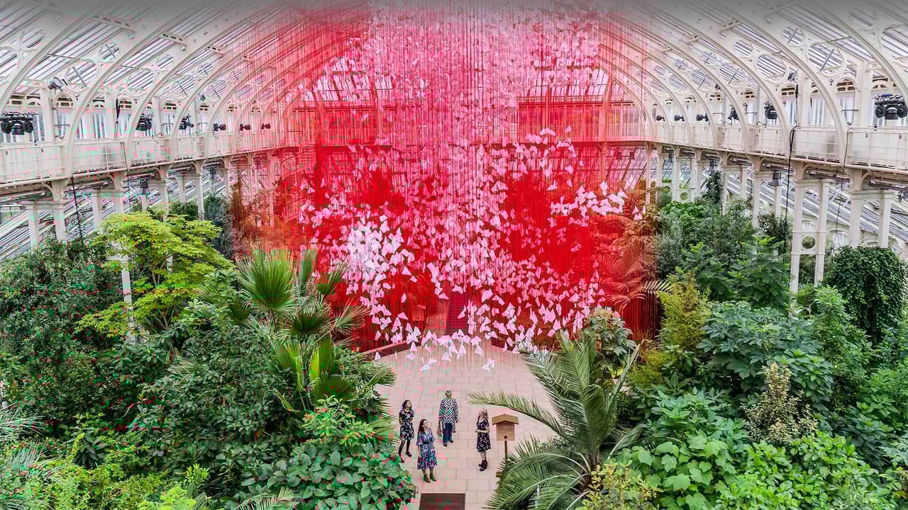 Haiku art installation, Kew Royal Botanic Gardens, London, England (© Guy Bell/Alamy Live News)