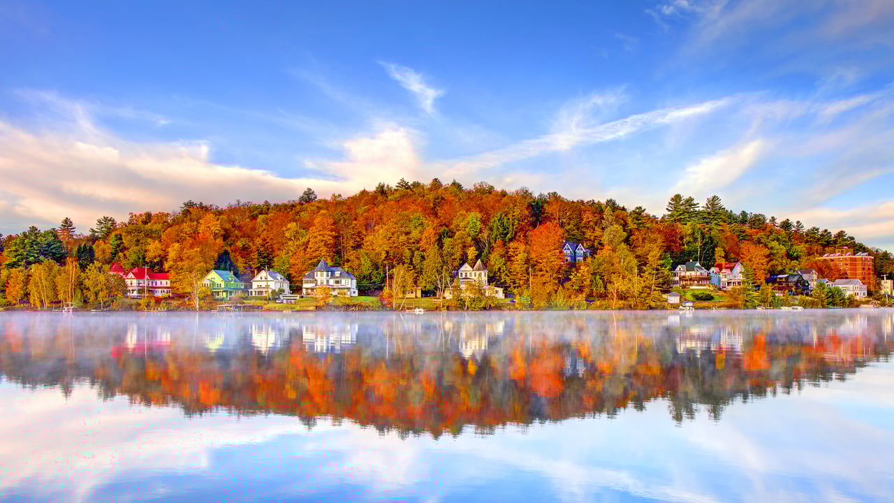Village of Saranac Lake, Adirondack Mountains, New York, United States (© DenisTangneyJr/Getty Images)