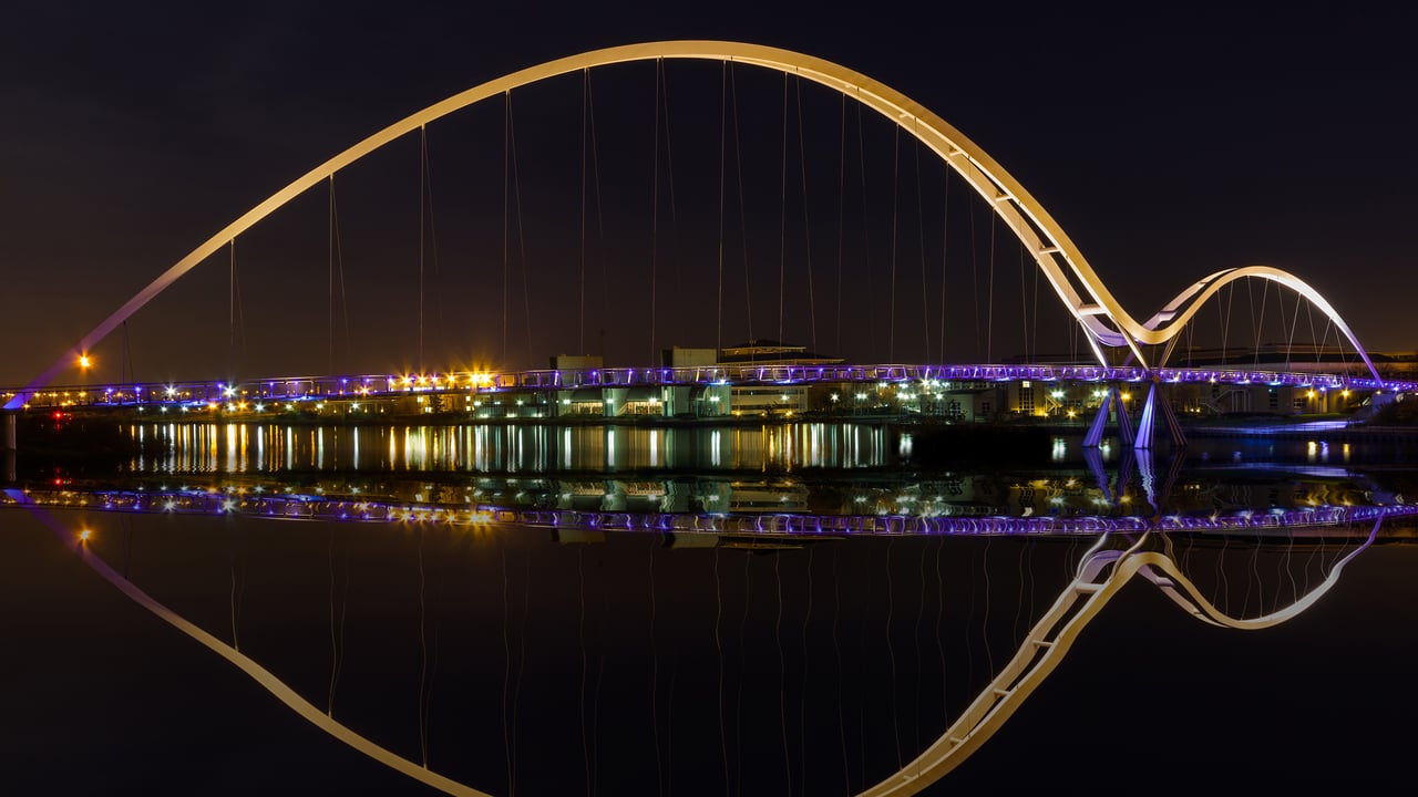 Infinity Bridge in Stockton-on-Tees, England (© Bahadir Yeniceri/Shutterstock)