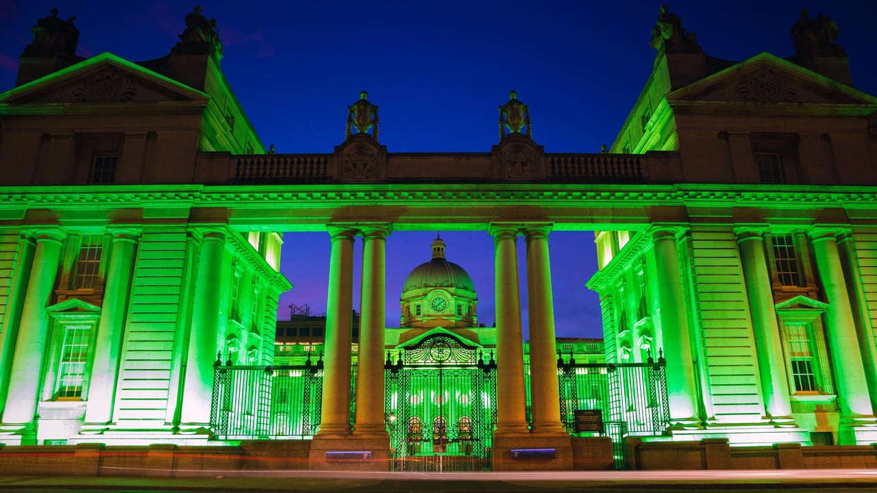 Dublin, Ireland’s Government Buildings lit up for St. Patrick’s Day (© David Soanes Photography/Getty Images)