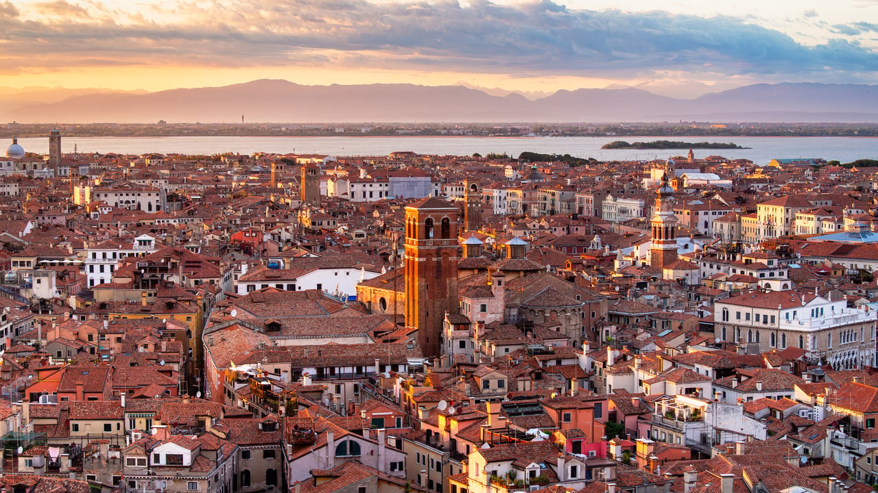 Vue aérienne de Venise, Italie (© Clement Leonard/Getty Images)