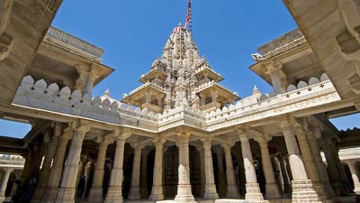 Bing wallpaper November 4, 2024. Ranakpur Jain temple, Ranakpur, Rajasthan (© Anne-Marie Palmer/Alamy Stock Photo)