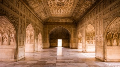 Bing wallpaper July 29, 2025. Inside Agra Fort, Agra, Uttar Pradesh (© Luke Mackenzie/Getty Images)