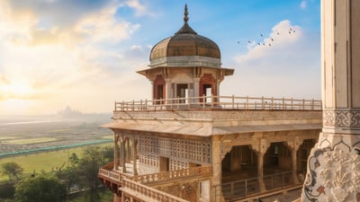 Bing wallpaper January 24, 2024. Agra Fort, Uttar Pradesh (© Roop_Dey/Shutterstock)