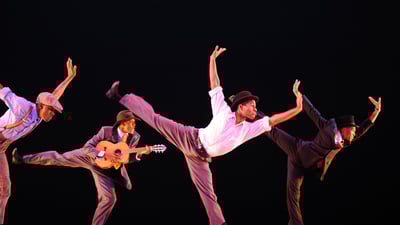 Bing wallpaper February 17, 2024. The Alvin Ailey American Dance Theater rehearsing 'Uptown,' 2009, New York (© STAN HONDA/AFP via Getty Images)