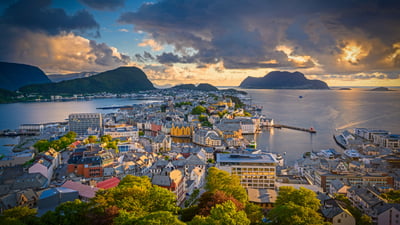Bing wallpaper May 17, 2021. Ålesund, Norway (© AWL Images/Offset by Shutterstock)