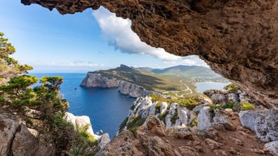 Bing wallpaper July 12, 2023. Capo Caccia, Sardinia, Italy (© Francesco Riccardo Iacomino/Getty Images)
