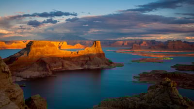 Bing wallpaper February 9, 2025. Alstrom Point, Lake Powell, Utah (© T.M. Schultze/TANDEM Stills + Motion)