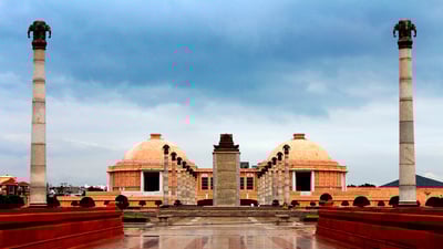 Bing wallpaper April 13, 2019. Dr. Bhimrao Ambedkar Samajik Parivartan Prateek Sthal (© gitika n manas/Shutterstock)