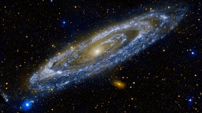 Bing wallpaper October 4, 2021. Andromeda galaxy (© NASA/JPL-Caltech)