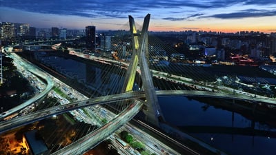 Bing wallpaper January 25, 2026. Ponte Estaiada, São Paulo, SP (© Carlos Alkmin/Getty images)