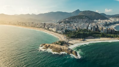 Bing wallpaper September 17, 2025. Praia do Arpoador, Rio de Janeiro (© marchello74/Getty Images)