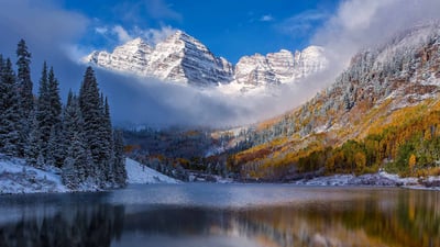 Bing wallpaper November 29, 2019. The Maroon Bells, near Aspen, Colorado (© Christopher E. Herbert/Getty Images)