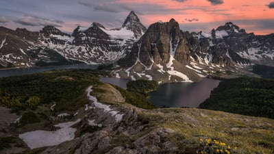 Bing wallpaper October 1, 2023. Mount Assiniboine Provincial Park, Canada (© matt macpherson/500px/Getty Images)