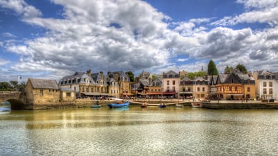 Bing wallpaper July 11, 2026. Port de Saint-Goustan, Auray, Brittany, France (© Rolf E. Staerk/Shutterstock)