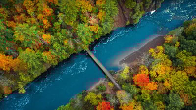 Bing wallpaper November 17, 2023. Bad River in Copper Falls State Park, Wisconsin (© Big Joe/Getty Images)