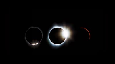 Bing wallpaper July 2, 2019. Solar eclipse sequence from August 21, 2017 (© Lindsay Daniels/Tandem Stills + Motion)
