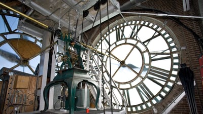 Bing wallpaper March 10, 2024. San Jacinto Building's mechanical clock, Beaumont, Texas (© Richard T. Nowitz/Getty Images)