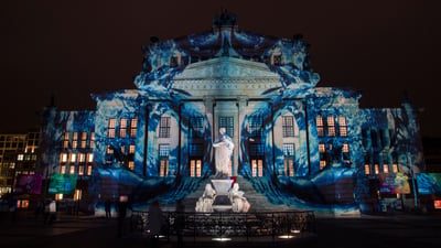 Bing wallpaper October 5, 2024. Festival of Lights, Berlin (© JOHN MACDOUGALL/Getty Images)