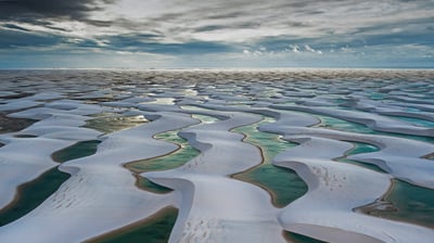 Bing wallpaper April 2, 2021. Lençóis Maranhenses National Park in the state of Maranhão, Brazil (© WIN-Initiative/Getty Images)