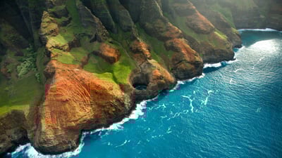 Bing wallpaper June 17, 2021. Bright Eye sea cave on the Nā Pali Coast, Kauai, Hawaii (© jimkruger/Getty Images)