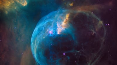 Bing wallpaper October 10, 2019. Bubble Nebula (NGC 7635) (© NASA, ESA, and the Hubble Heritage Team STScI/AURA)