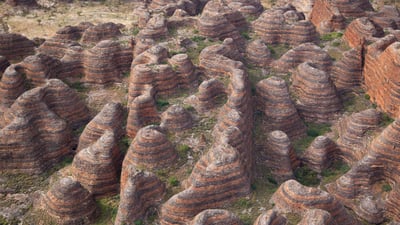 Bing wallpaper March 19, 2020. Beehive domes in the Bungle Bungle Range in the Purnululu World Heritage Listed National Park (© Philip Schubert/Adobe Stock)