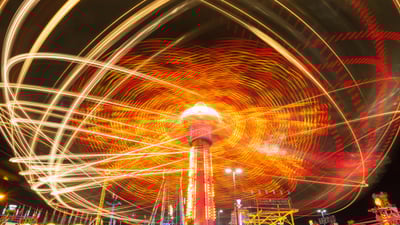 Bing wallpaper August 15, 2025. The Orbitor ride at the Canadian National Exhibition, Toronto (© James Hackland/Alamy Stock Photo)