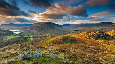 Bing wallpaper October 18, 2021. Capel Curig in Snowdonia National Park, Wales, United Kingdom (© Sebastian Wasek/Sime/eStock Photo)