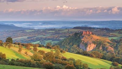 Bing wallpaper May 27, 2020. Carreg Cennen castle in the Brecon Beacons, Camarthenshire (© Adam Burton/Alamy Stock Photo)