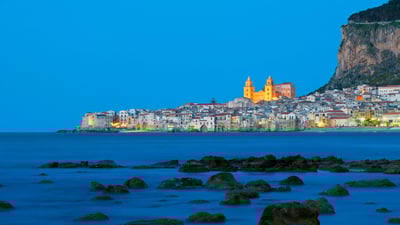 Bing wallpaper March 6, 2019. Cefalù on the Tyrrhenian coast in Sicily, Italy (© Tuul & Bruno Morandi/eStock Photo)