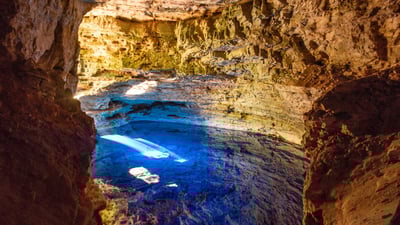 Bing wallpaper March 23, 2024. Poço encantado em Chapada Diamantina, Bahia (© Cavan Images/Getty Images)
