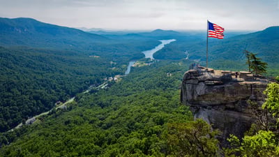 Bing wallpaper June 14, 2019. Chimney Rock State Park in North Carolina (© Seb Coursol/Getty Images)