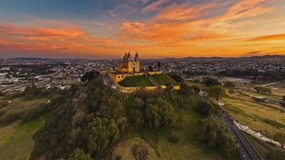 Bing wallpaper May 5, 2021. The Great Pyramid of Cholula, in Cholula, Puebla, Mexico (© mauritius images GmbH/Alamy)