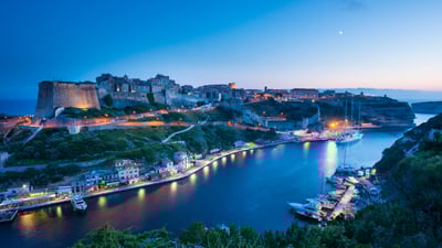 Bing wallpaper August 20, 2025. The citadel in Bonifacio, Southern Corsica, France (© Marc Dozier/Getty Images)