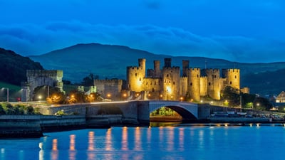 Bing wallpaper July 6, 2024. Conwy Castle looking over the River Conwy, Wales (© David Chapman/Alamy)