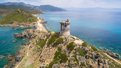 Bing wallpaper August 29, 2020. Aerial view of the Sanguinaires Islands in Corsica, France (© sam74100/Getty Images Plus)