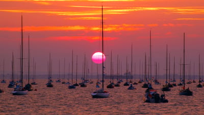 Bing wallpaper July 26, 2024. Cowes Harbour, Cowes, Isle of Wight, England (© LyonesseImages/Alamy Stock Photo)