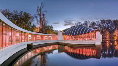Bing wallpaper June 17, 2019. Crystal Bridges Museum of American Art in Bentonville, Arkansas (© Eddie Brady/Getty Images)